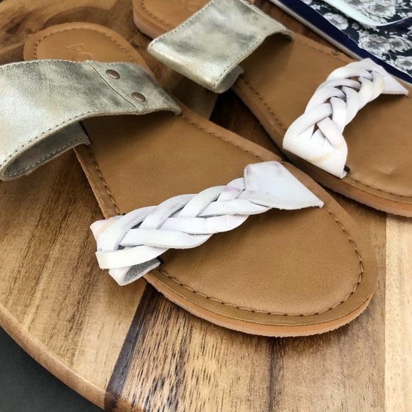 Roxy Black White Pink Multicolor Flip Flops Slip On Sandals - 2 Pack - Womens 6 - Picture 6 of 9